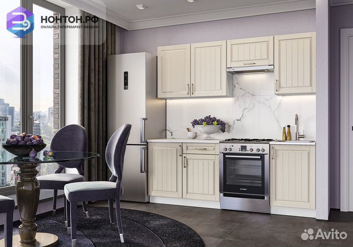 Кухня Лондон 2.1 м дуб крем