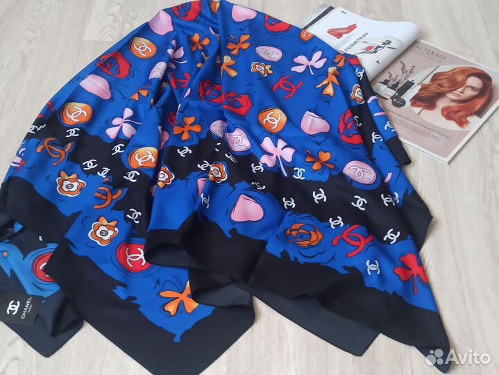 Платок Шаль Chanel Шелковый