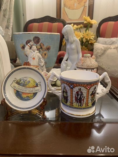 Кружка, блюдце, ваза, Англия фарфор