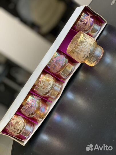 Цветное стекло хрусталь богемия Шувалов стаканны,ф