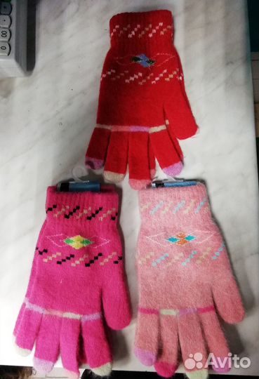 Перчатки женские ангора новые