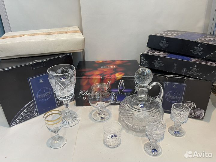 Набор рюмок хрусталь, богемское стекло