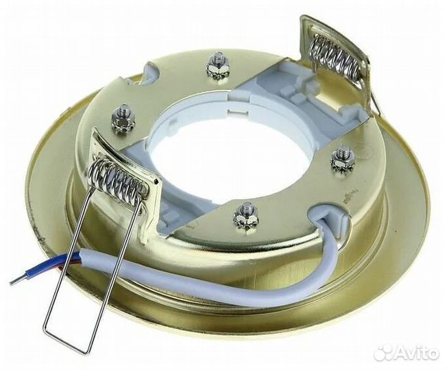 Встраиваемы потолочный светильник Ecola GX53 золот