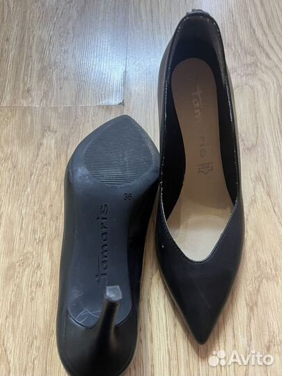 Туфли tamaris 36р, натуральная кожа