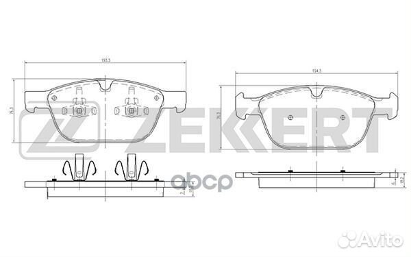 Колодки торм. диск. передн. Volvo XC60 08- XC9