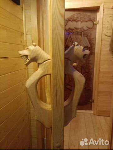 Деревянные ручки для дома, бани и сауны