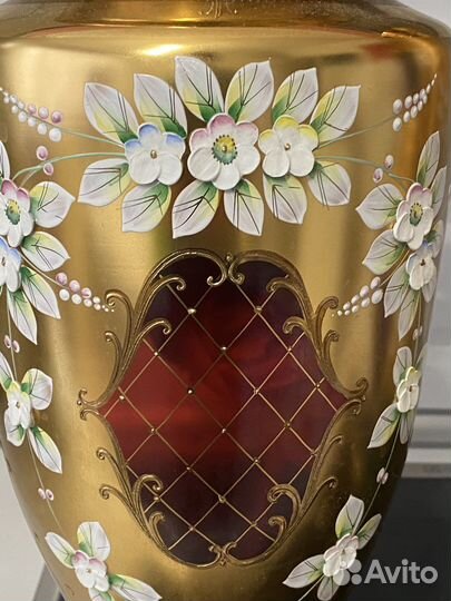 Богемия Вазы для цветов h 43 см Винтаж