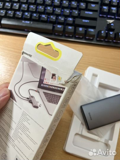 USB хаб 4-in-1 Baseus 4-Port Type-C Hub 4K/30Hz