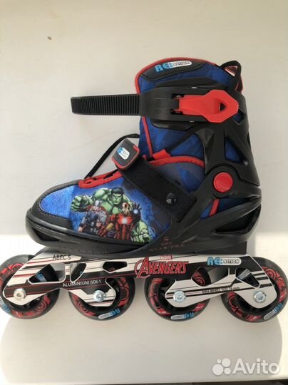 Ролики Marvel + защитная экипировка+ сумка 31-36
