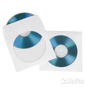 Конверт для CD/DVD hama H-51174 100шт для CD/DVD б