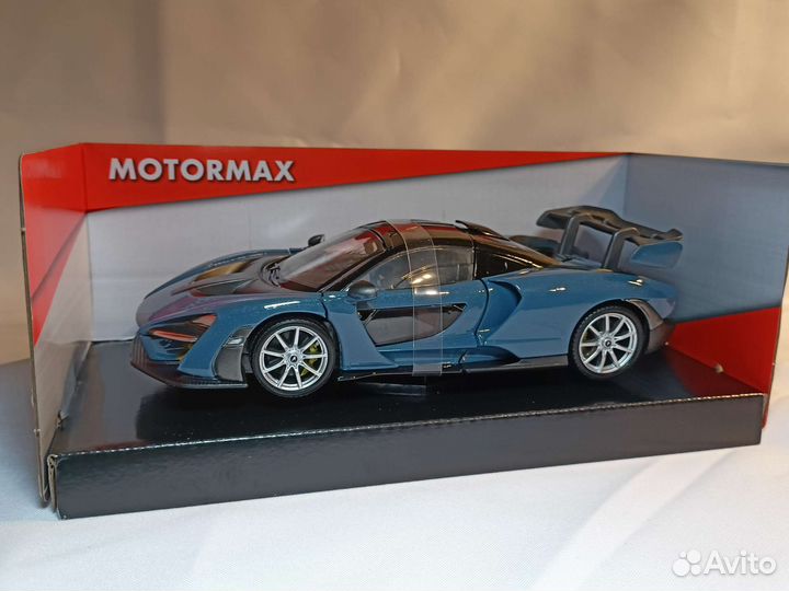 Модель автомобиля McLaren Senna Blue Motormax 1:24