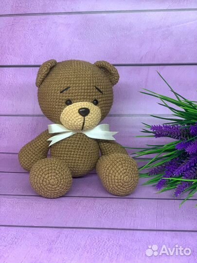 Игрушки вязаные крючком/ зайка/ медвеженок/ котик