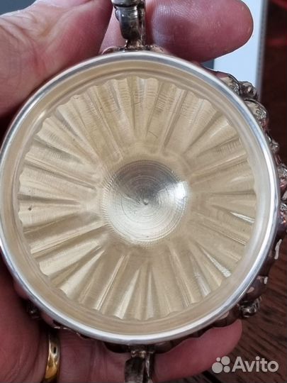 Английская посеребренная сахарница