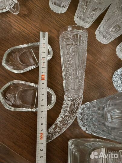 Рюмка бокал стакан башмачок рог кружка хрусталь