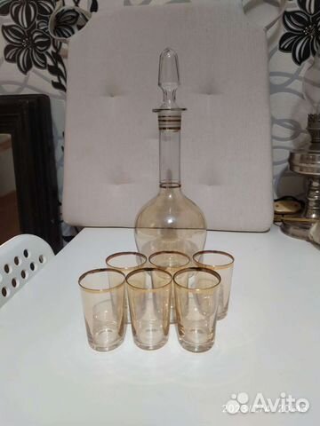 Набор графин и рюмки СССР стекло