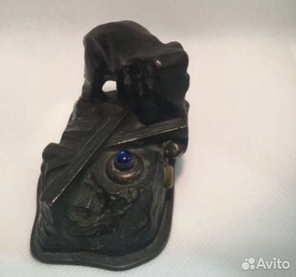 Настольный звонок венская бронза