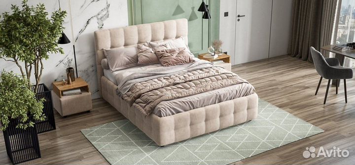 Тумба boss велюр Monolit Латте, Крафт табачный