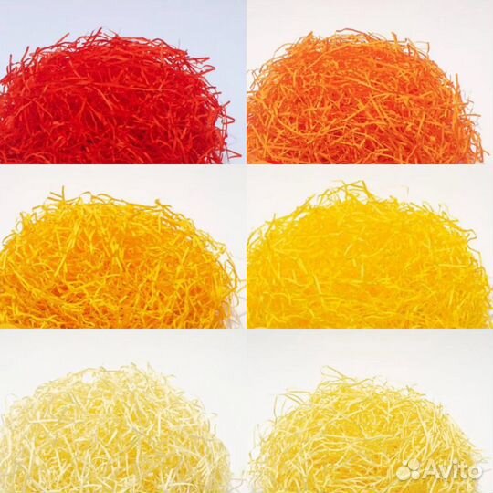 Наполнитель для подарков, бумажная стружка