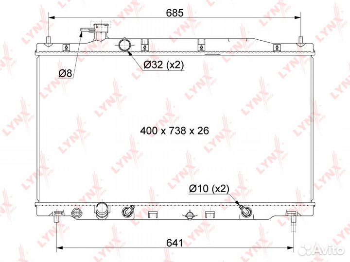 Радиатор MT lynxauto RB1708