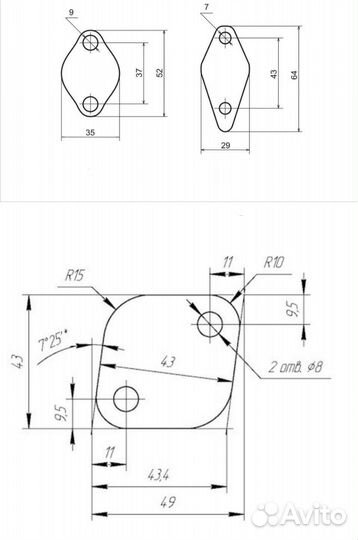 Заглушка клапана EGR Subaru