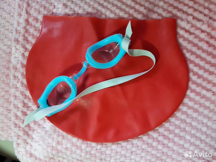 Шапочка для плавания, очки