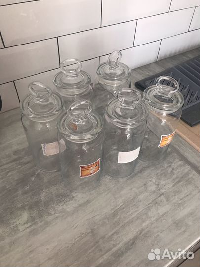 Банки для сыпучих стекло