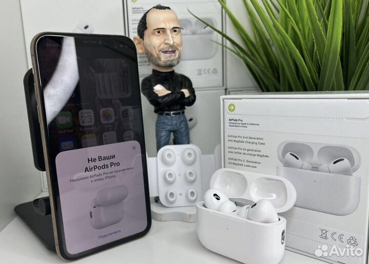 Airpods Pro, 2 pro premium с управлением громкости