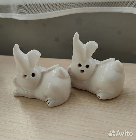 Солонка и перечница СССР зайчики