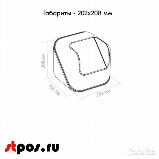 Дисплей пластиковый 208х202мм cube, Прозрачный