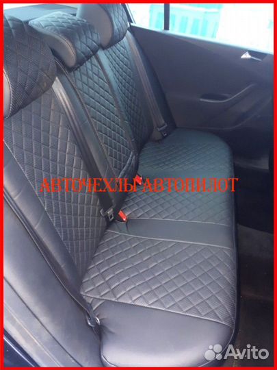 Чехлы Автопилот Volkswagen Passat из экокожи Ромб