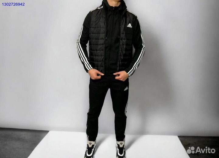 Спортивные костюмы Adidas тройка на флисе