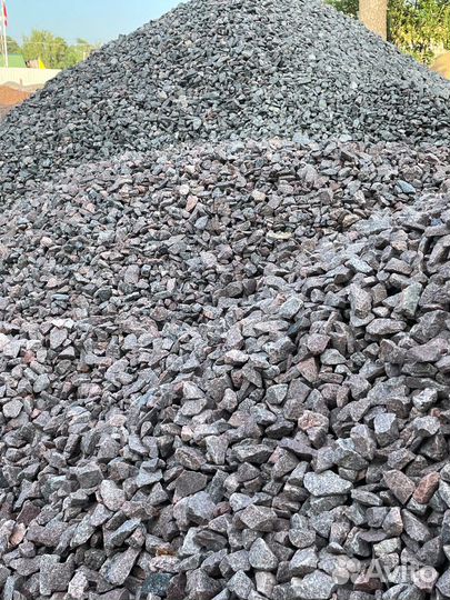 Щебень гранитный Красный Серый