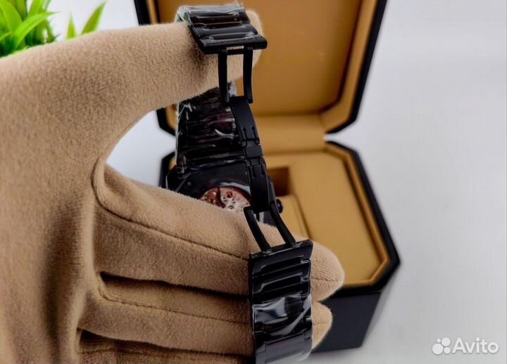 Мужские часы черные Bulgari octo булгари механичка