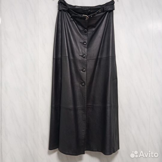 Кожаная юбка длинная 42 размер