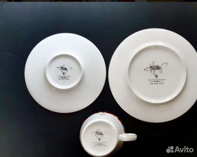 Чайное трио. Фарфор. Valentin Yudashkin