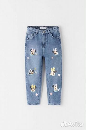 Джинсы для девочки zara minnie