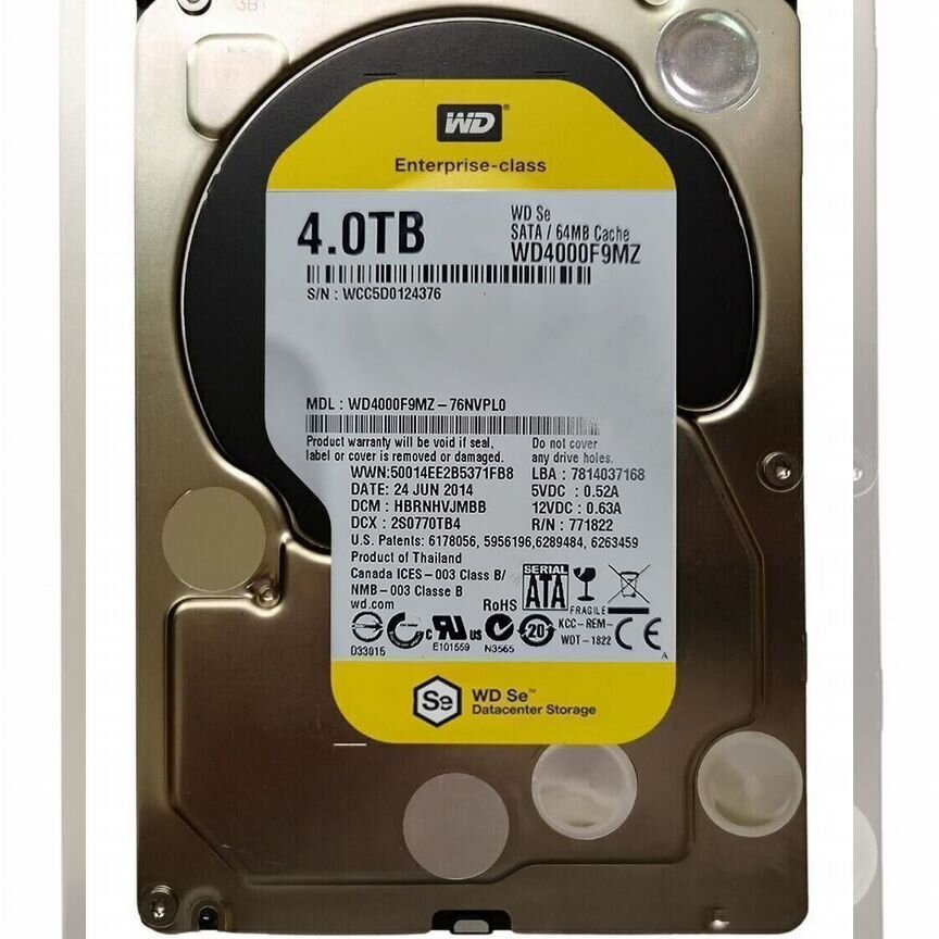 [WD4000F9MZ] Жесткий Диск Western Digital 4tb Sata2 Wd4000f9mz