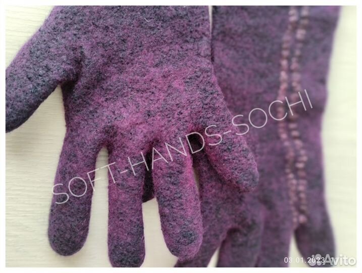 Перчатки валяные ручная работа