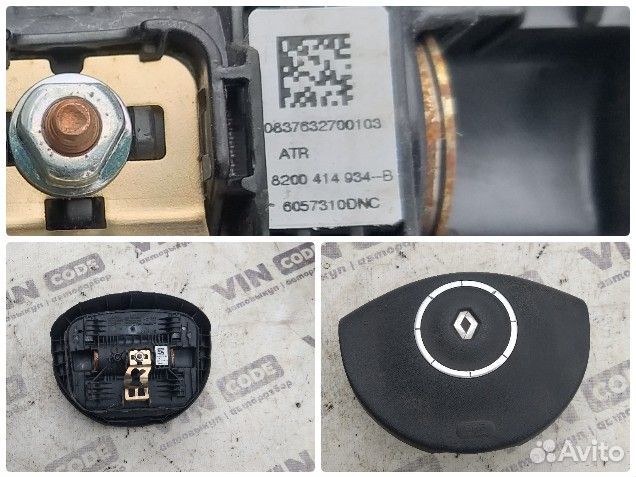 Подушка безопасности водительская Renault Megan 2