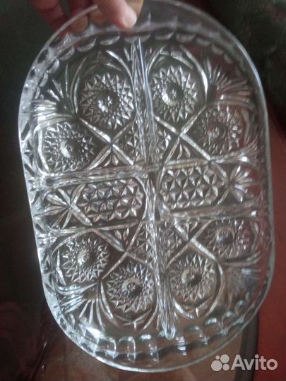 Блюдо хрустальное ссср(менажница)