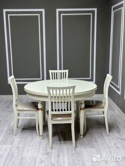 Стол и стулья Рифленка