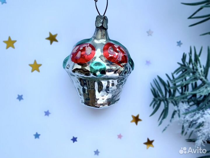 Ёлочные украшения СССР корзинки одним лотом