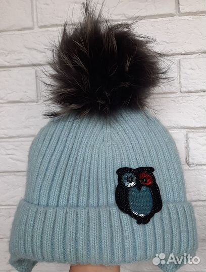 Шапка зимняя для девочки 52 54