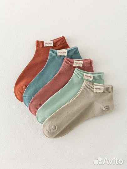 Носки женские короткие, 5 пар