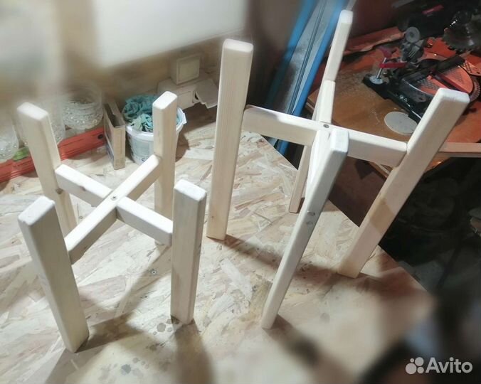 Подставка для цветов напольная деревянная