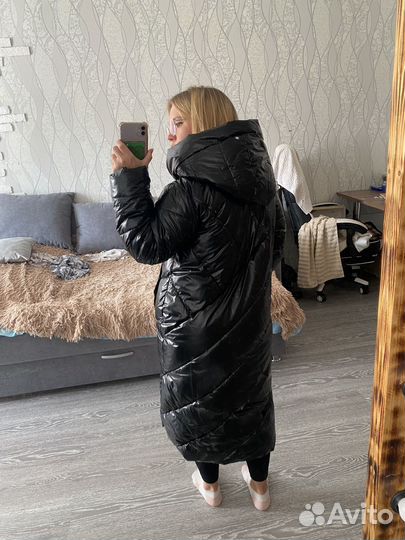 Пуховик женский 42 44 оверсайз