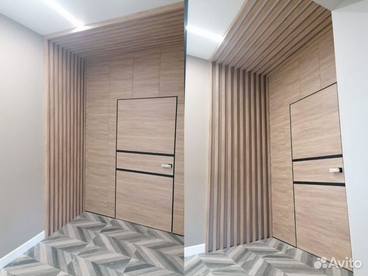 Скрытая дверь под дизайн