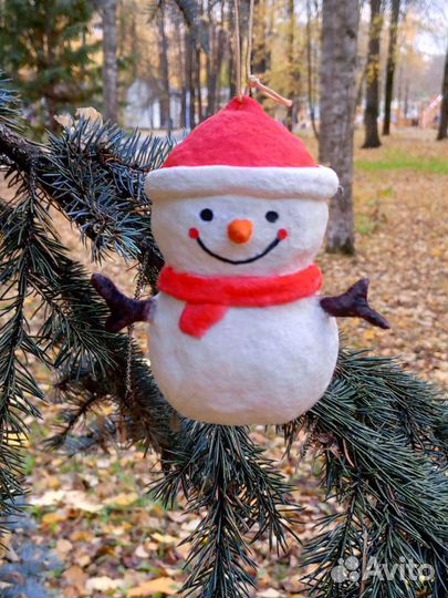 Снеговик ватная игрушка