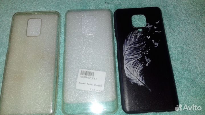 Чехол на xiaomi redmi note 9 s (за 3шт)