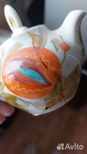 Чайник заварочный фарфоровый СССР Городница